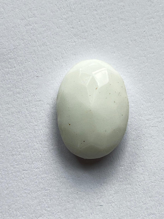 1071 Vintage Kunststoff Crystal Cut Oval Cabochon 22mm