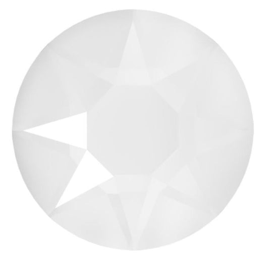 Swarovski® Nail Crystals Flat Rund Electric White SS20