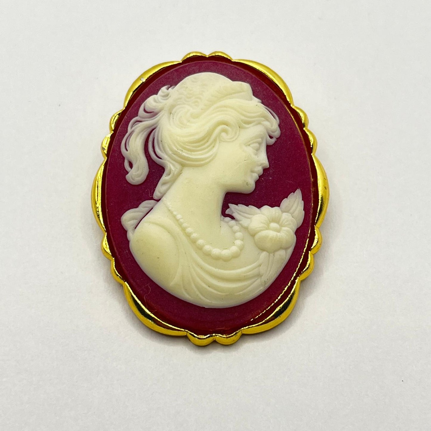 2447 Vintage Kamee Cabochon Schalhalter 42mm