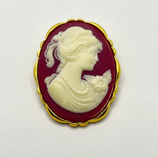2447 Vintage Kamee Cabochon Schalhalter 42mm