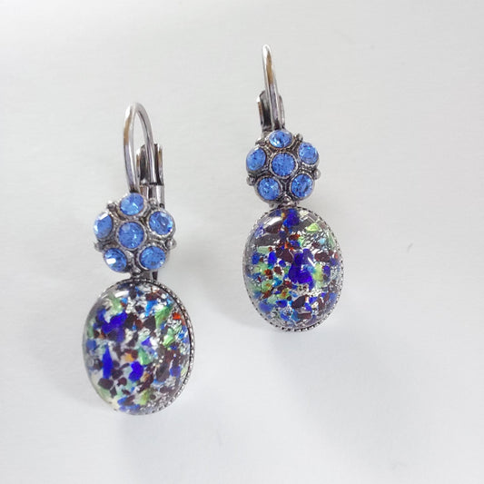 3277 Vintage-Ohrringe mit Swarovski Pearls 27mm