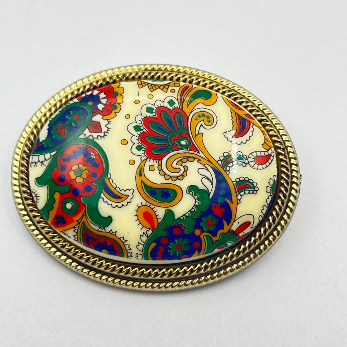 8834 Vintage Perlmutt Brosche 47mm