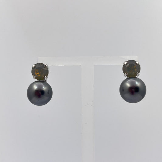 30758 Vintage Swarovski Kristallen Ohrstecker 11mm