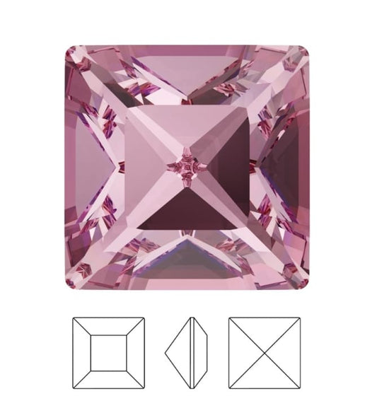 Swarovski® Fancy Square Crystal Light Rose 5mm