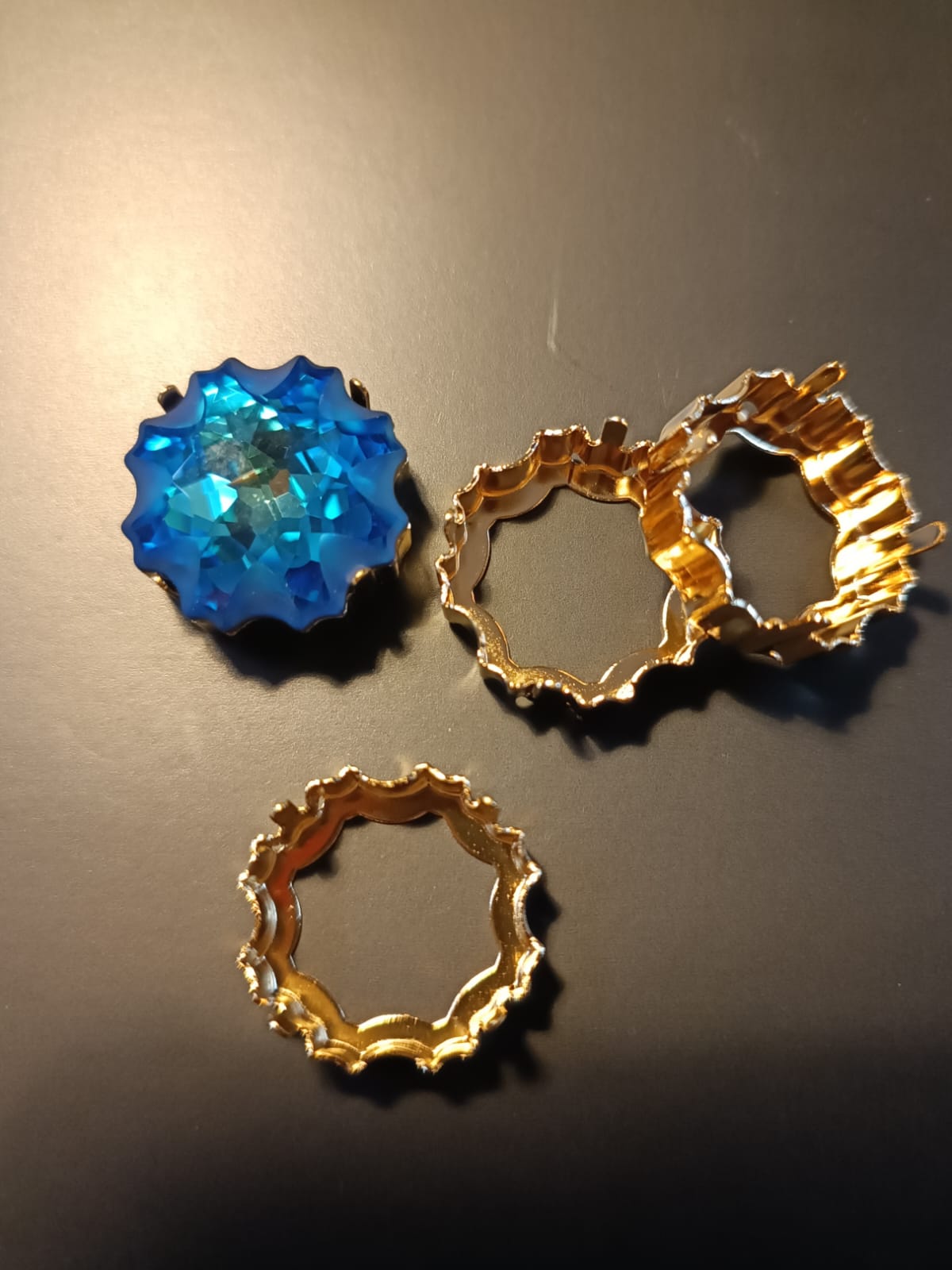 Swarovski® Fassung Jellyfish Gold 14mm