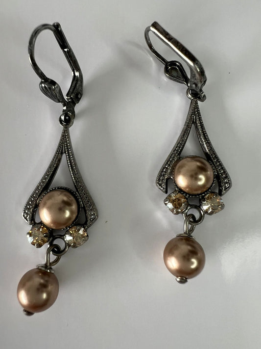 30387 Vintage Swarovski Kristallen Ohrhanger 31mm
