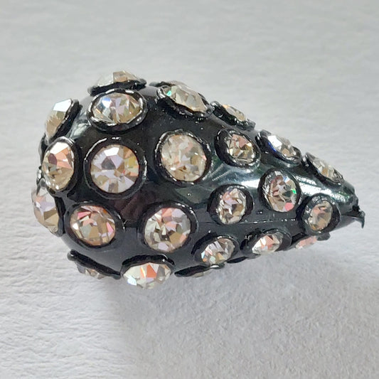 5125 Vintage Perle Zwischenteil Mit Swarovski Kristallen 22x14mm
