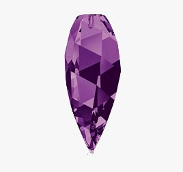 Swarovski® Anhänger Twisted Drop Amethyst 30mm