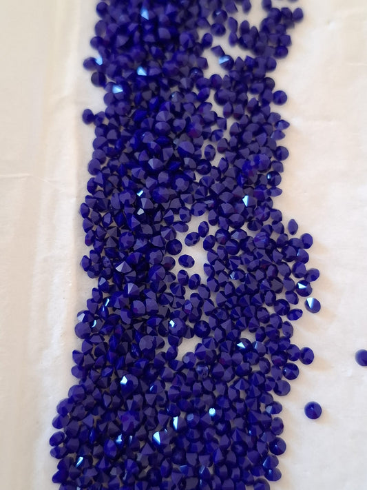 Swarovski® Chaton Vintage Navy Blue Unfoiled PP17