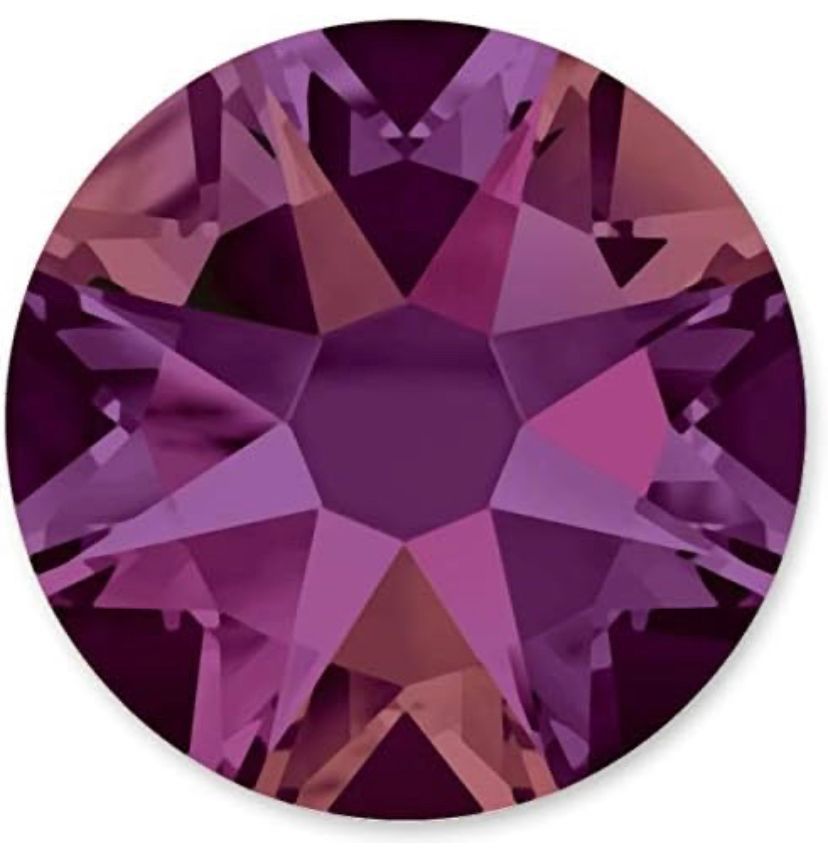 Swarovski® Nail Crystals Flat Rund Fuchsia Shimmer SS9