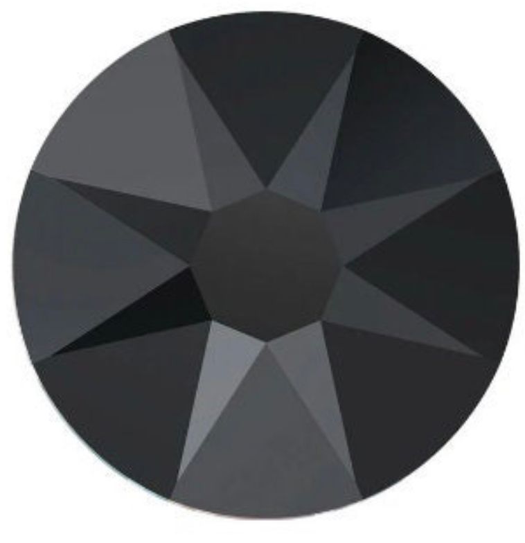 Swarovski® Nail Crystals Flat Rund Jet SS20